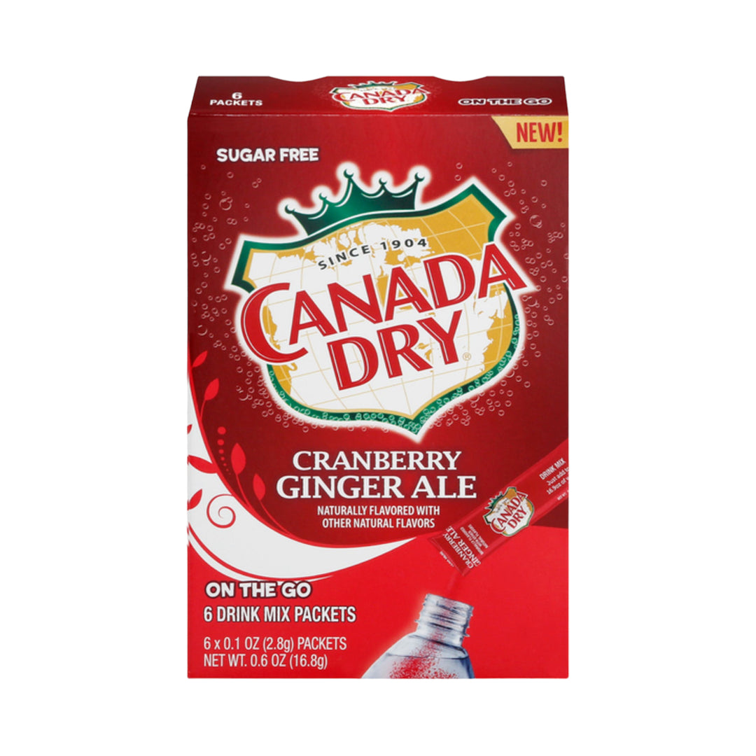 Canada Dry CranBerry Ginger Ale Sugar Free On The Go Drink Mix