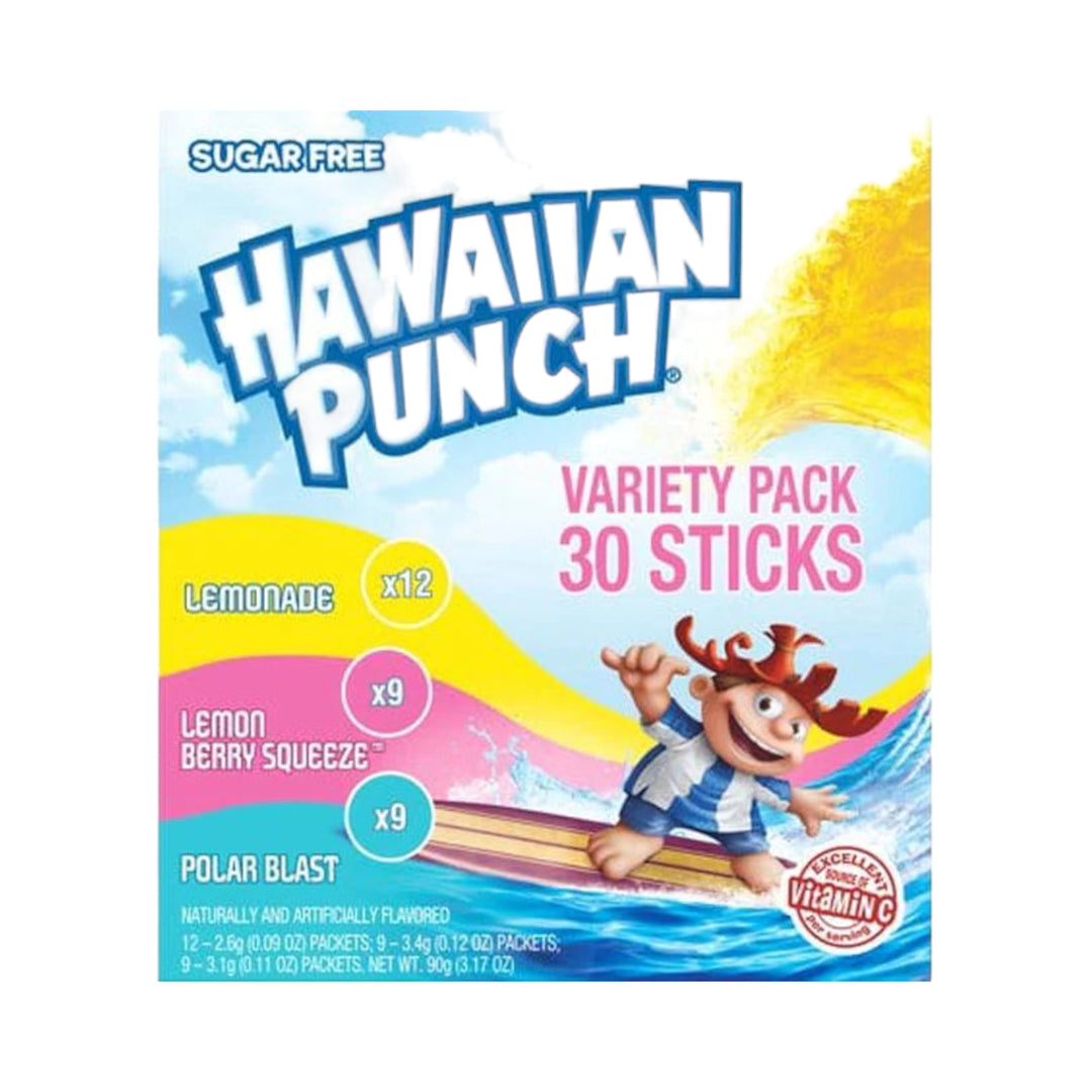 Hawaiian Punch Sugar Free On The Go Drink Mix Variety Pack Lemonade Lemon Berry Squeeze Polar Blast