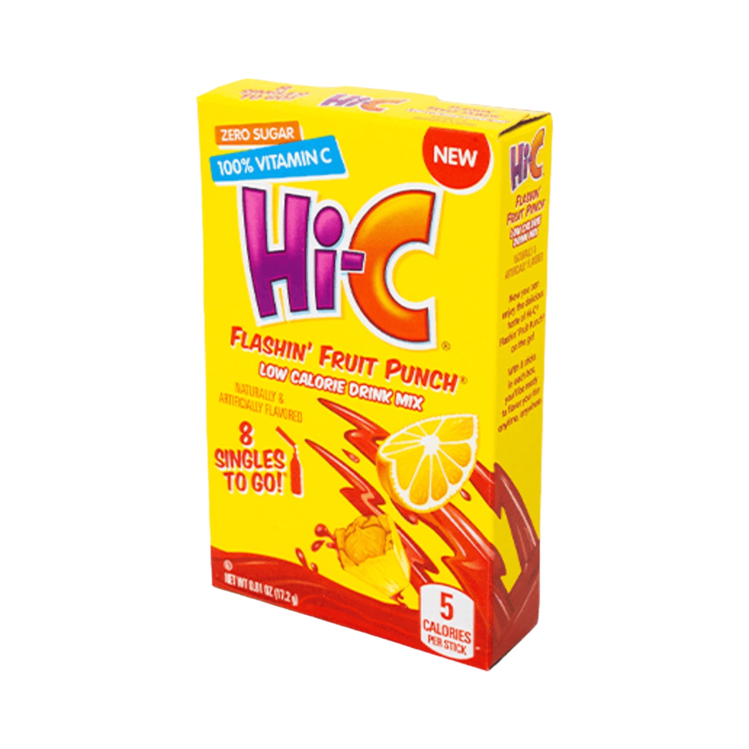 Hi-C Flashin’ Fruit Punch Zero Sugar Low Calorie Drink Mix - YEG Exotic ...