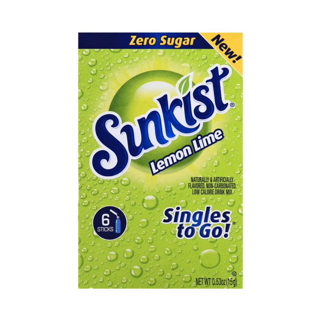 Sunkist Lemon Lime Zero Sugar Singles To Go