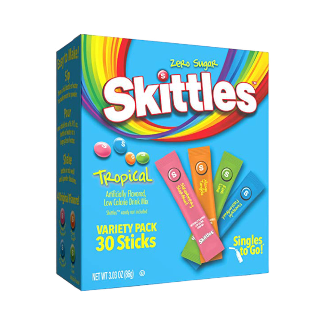 Skittles Singles To Go Tropical Variety Pack 30 Sticks