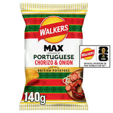 walkers max portuguese chorizo and onion