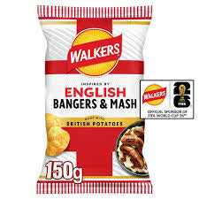 Walkers English bangers and mash