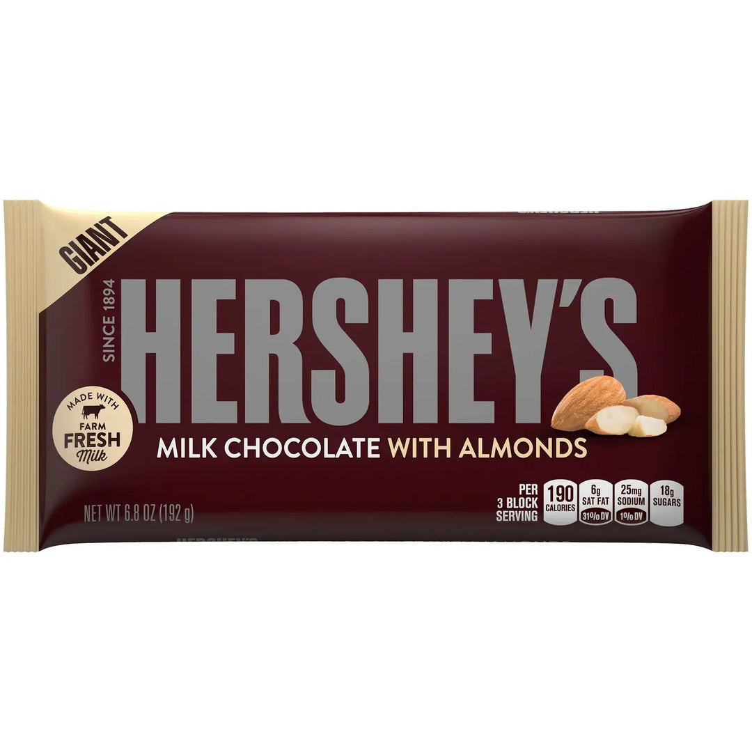 Hershey's - Giant Milk Chocolate with Almonds 192g