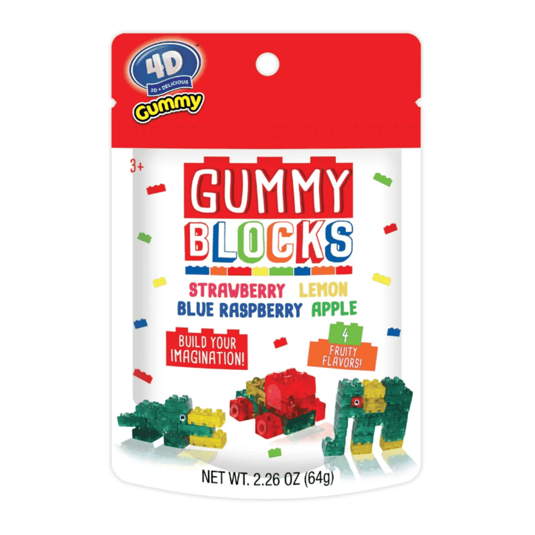 4D Gummy Blocks Peg Bag