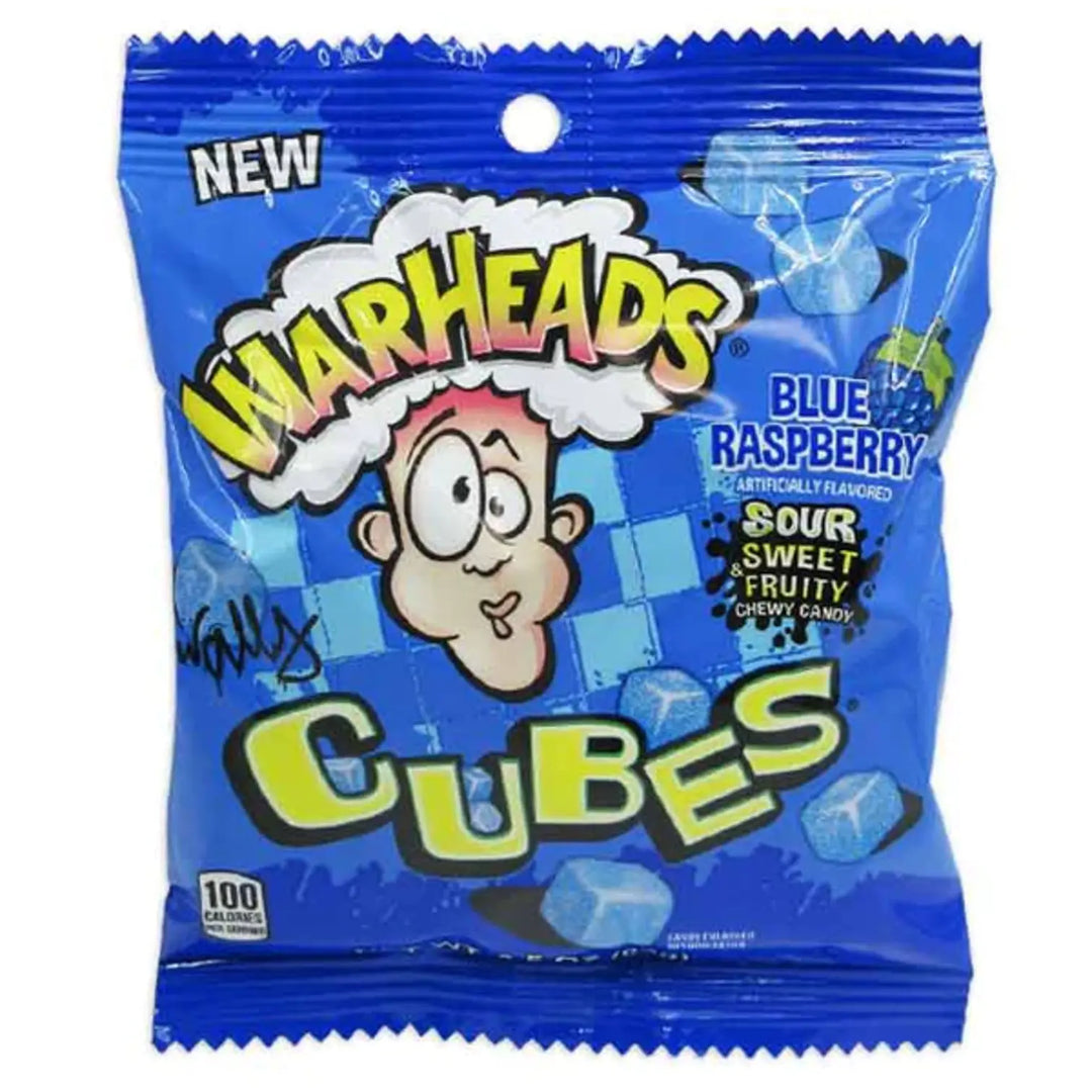 Warheads Blue Raspberry Cubes 2.5oz