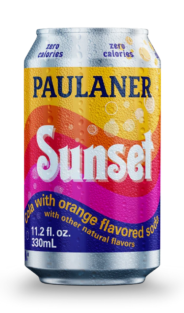 Paulaner sunset can