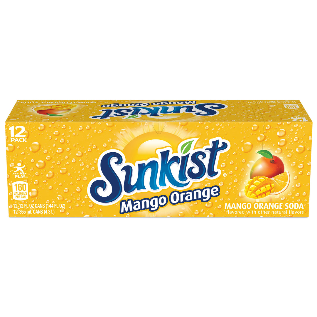 Sunkist - Mango Orange Soda 12 pack