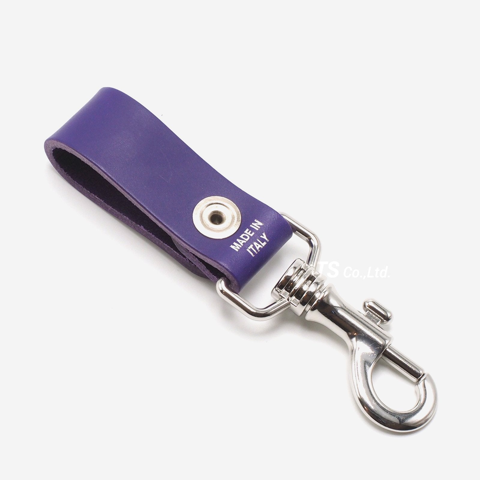 Supreme Purple Box Logo Leather Key Loop Keychain FW21 Available