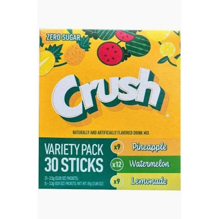 Crush On The Go Sugar Free Drink Mix Variety Pack 