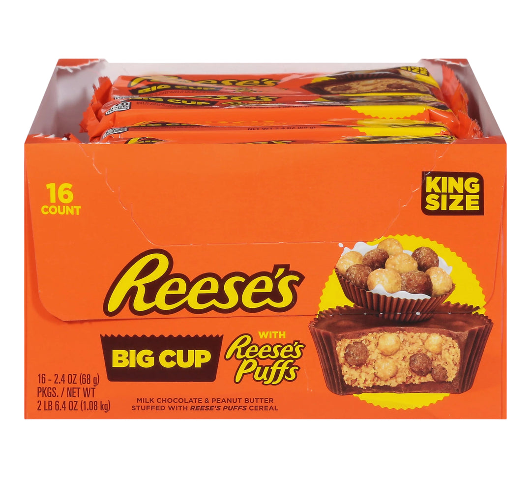 Reese’s Big Cup Stuffed With Puffs King Size case 16 Count