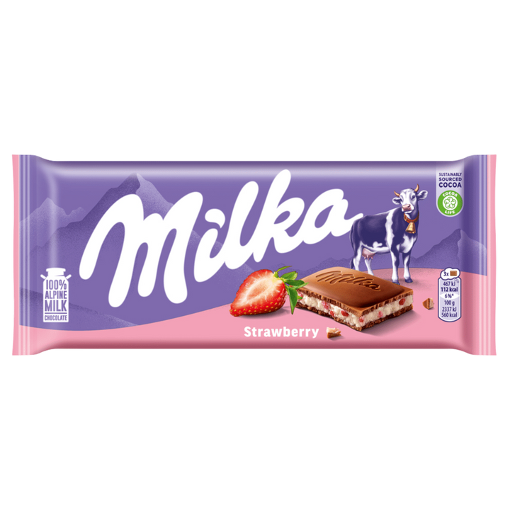 Milka bar -Strawberry yogurt milk