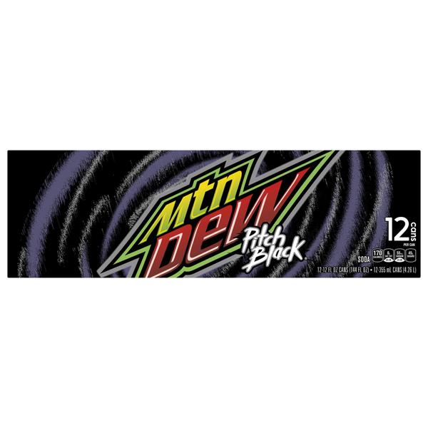 MTN Dew Pitch Black 12 Pack