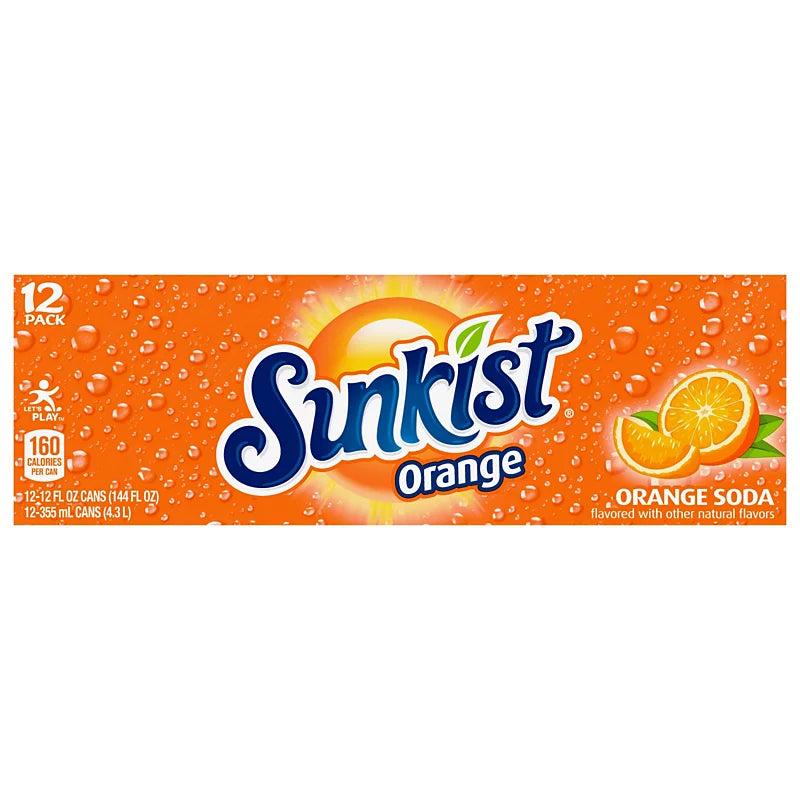 Sunkist - Orange Soda 12 Pack