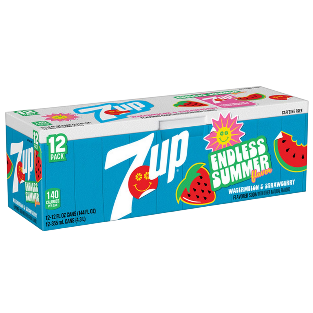 7UP Endless Summer Strawberry & Watermelon 12 Pack