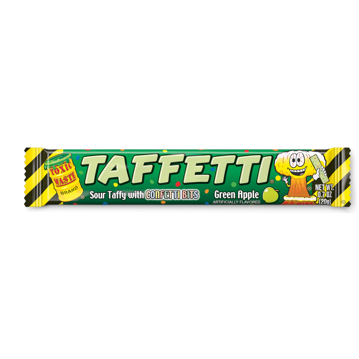 Taffetti Sour Taffy with Confetti Bits- Green Apple