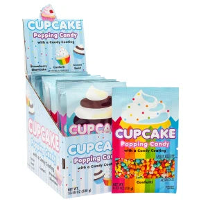 KOKO'S CUPCAKE POPPING CANDY WITH CANDY COATING 3 ASSORTED FLAVOURS 0.53 OZ