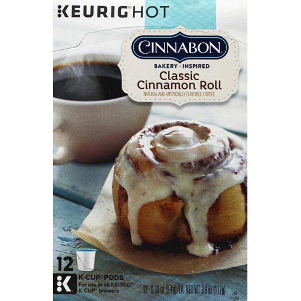 Cinnabon Classic Cinnamon Roll K-Cup Pods 12 Count