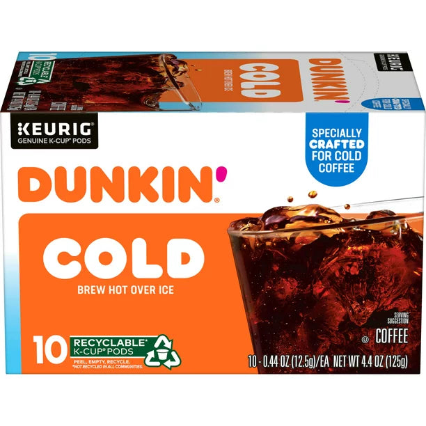 Dunkin’ Cold Coffee, 10 pack K-Cup Pods