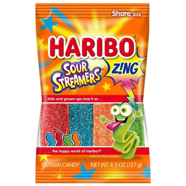 Haribo Zing sour streamers