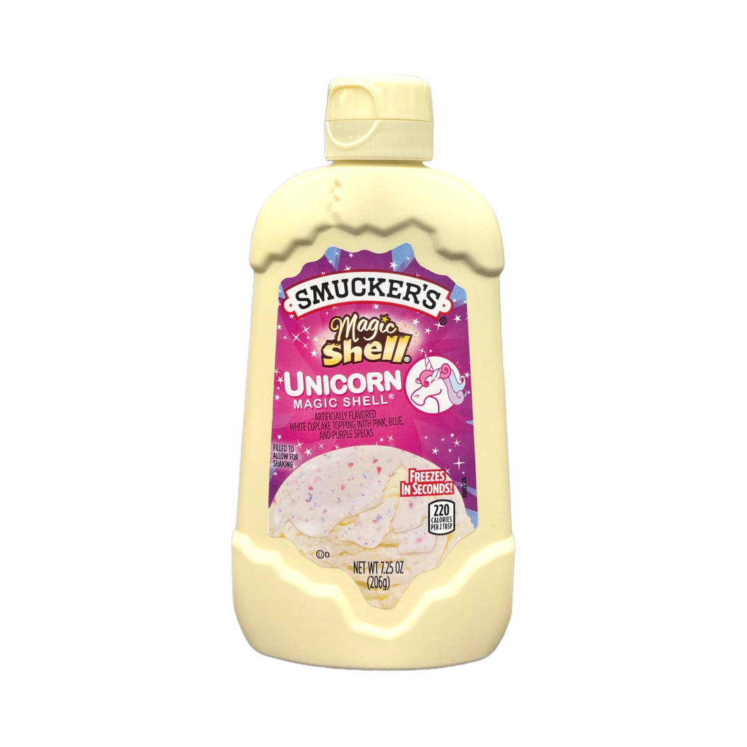 Smucker Magic Shell Topping - Unicorn White Cupcake flavoured 206g