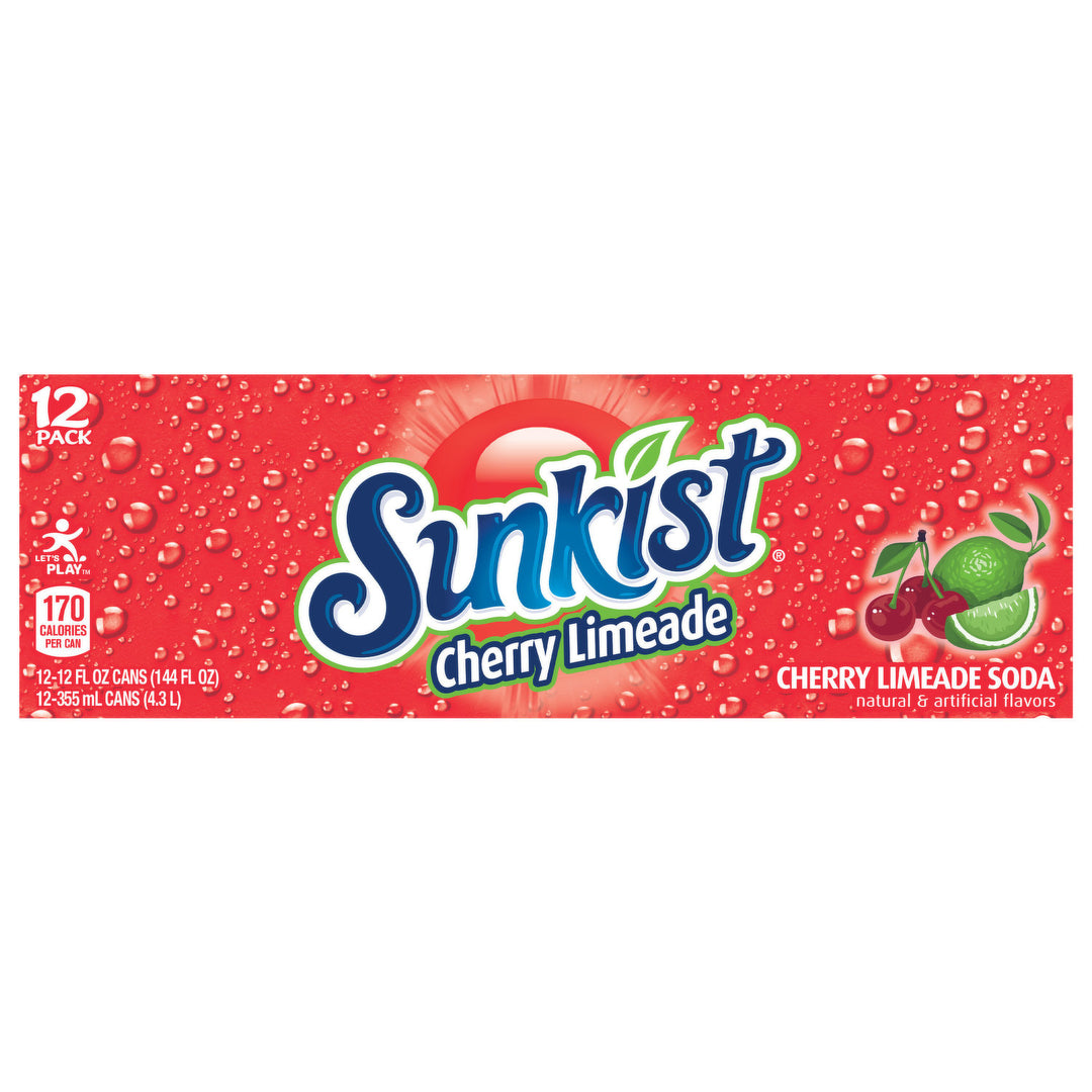Sunkist Cherry Limeade 12 Pack