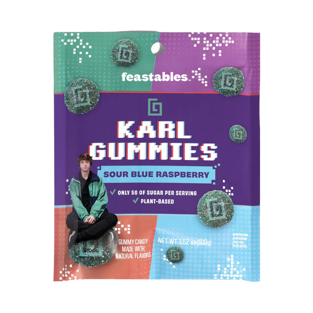 Feastables Karl Gummies Sour Blue Raspberry