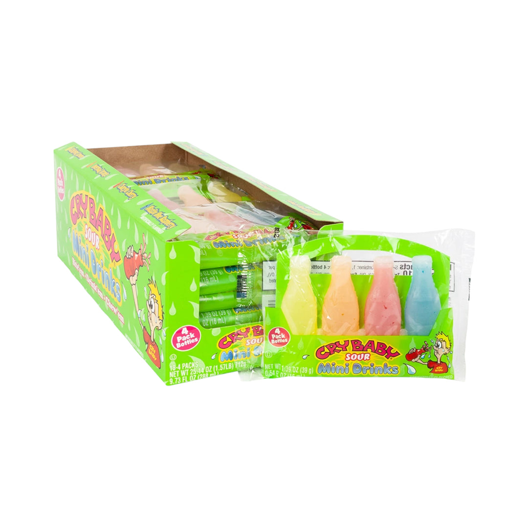 Cry baby sour mini drinks 4 Pack Case Of 18