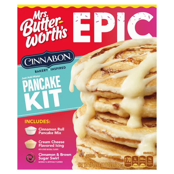 Mrs. Butterworth's Epic Cinnabon Bakery inspired Pancake Kit, 25 oz.